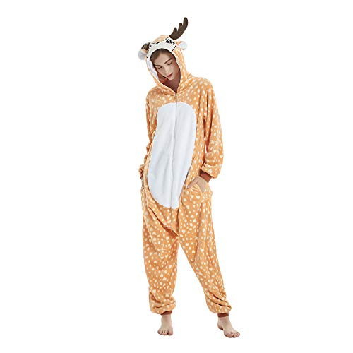 Kika Monkey Einhorn-Kostüm/Schlafanzug, Flanell, Cartoon, Cosplay L Giraffe von KiKa Monkey