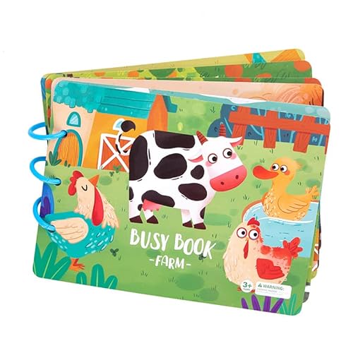 Kibi Busy Book Montessori 3 Jahre, pädagogisches Quiet Book Puzzle, Montessori Sensorische Bücher für Kinder, 9 Themen Lernspielzeug Vorschule Matching Game Toy Interaktives Spielzeug (Life Style) von Kibi Store