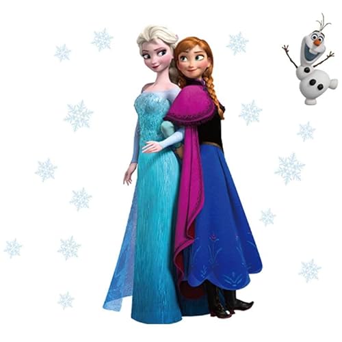 Kibi Wandaufkleber Babyzimmer Eiskönigin (Frozen) Wandsticker Frozen Disney für Kinderzimmer Living Room Removable Prinzessin Elsa Wandtattoo Kinderzimmer Frozen Olaf von Kibi Store