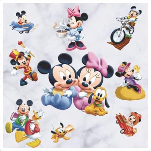 Kibi Wandtattoo Mickey Mouse Wandtattoo Mickey und Minnie Wandaufkleber Mickey Mouse wandsticker Mickey Maus Wandsticker Kinderzimmer Micky Mouse Aufkleber Wanddeko Wandsticker Minnie Maus von Kibi Store