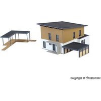 KIBRI 38337 H0 Kubushaus Saskia mit Carport - Polyplate Bausatz von Kibri