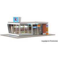 KIBRI 39008 H0 Moderner Kiosk inkl. LED-Beleuchtung von Kibri