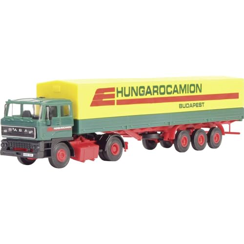 Kibri 14699 H0 LKW Modell Raba RABA 2-achs Zugmaschine mit HUNGAROCAMION Planenauflieger von Kibri