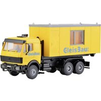 Kibri 16310 H0 LKW Modell Mercedes Benz LP Wechsellader mit Gleisbau-Container von Kibri