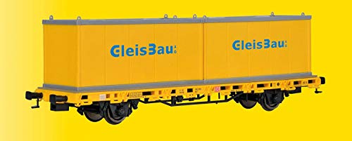 Kibri 26268 - H0 Niederbordwagen mit 2 Containern, Fertigmodell, gleisbau von Kibri