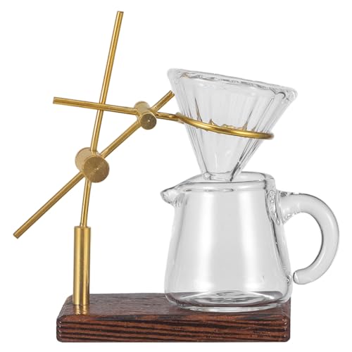Kichvoe 1:12 Puppenhaus-Miniatur-Kaffeemaschine Übergießkaffeemaschine Mit Ständer Und Filtern 1/12 Puppenhaus-Dekorationszubehör von Kichvoe
