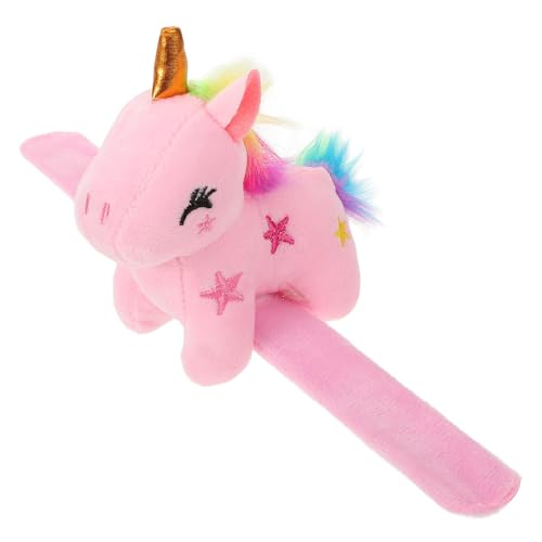 Kichvoe Wilds Republic Huggers Einhorn-Plüschtier Stofftier-Schlagarmbänder Für Kinder Plüschtier-Handgelenk-Schnapparmbänder Ostertaschenfüller Geburtstagsgeschenke Geschenke Rosa von Kichvoe