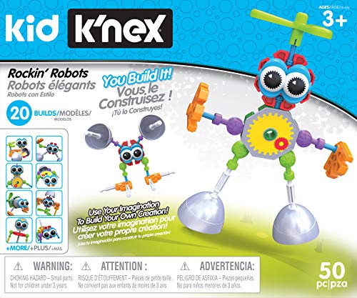 Basic Fun 85009 Building Set EA Kid K'nex Rockin' Robots Bauset, Mehrfarbig, S von Basic Fun