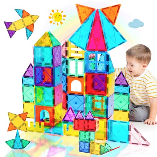 Kid Odyssey Magnetische Bausteine, 3D Starke Magnetbausteine ab 3 Jahre, Magnet Spielzeug für Kinder, Magnetic Building Blocks, STEM Pädagogische Lernspielzeug ab 3 4 5 6 Jahre (41 Teile) von Kid Odyssey