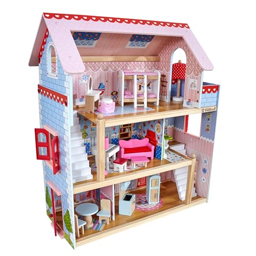KidKraft Puppenhaus Chelsea aus Holz mit Möbeln und Zubehör für Mini Puppe, Spielset für Minipuppen, Spielzeug für Kinder ab 3 Jahre, 65054, Exklusiv bei Amazon von KidKraft