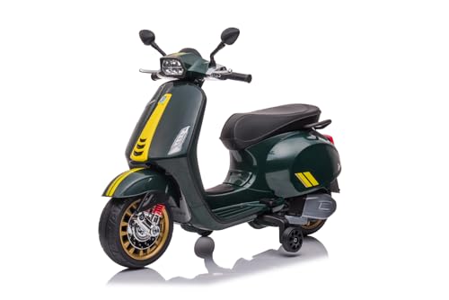 Elektro Kinder Motorrad Vespa Sprint mit Lizenz 1x25W 6V 4Ah, Farbe:Grau von Kidcars