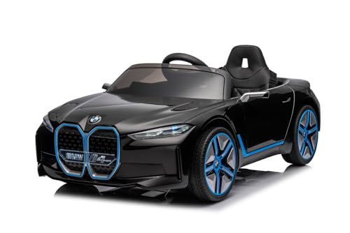 Elektro Kinderauto BMW i4 mit Lizenz 2x30W 12V/7Ah, Farbe:Schwarz von Kidcars