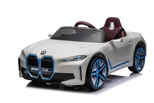 Elektro Kinderauto BMW i4 mit Lizenz 2x30W 12V/7Ah, Farbe:Weiss von Kidcars