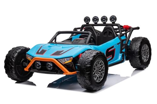 Elektro Kinderauto High-Performance Mountain 2-Sitzer 2x120W 12V/12Ah Offroad Buggy, Farbe:Blau von Kidcars