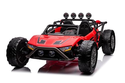 Elektro Kinderauto High-Performance Mountain 2-Sitzer 2x120W 12V/12Ah Offroad Buggy, Farbe:Rot von Kidcars