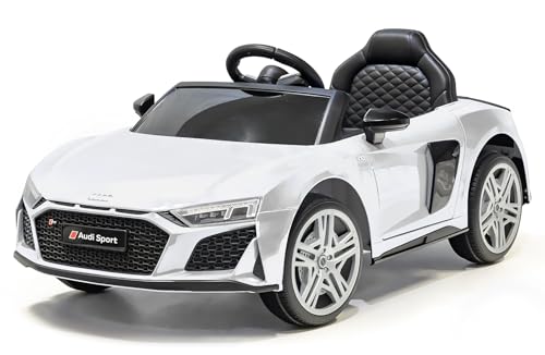 Kidcars Audi R8 Sport Kinder Elektroauto 12V 4.5Ah, Farbe:Weiss von Kidcars