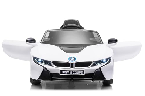 Kidcars Kinder Elektro Auto BMW i8 2x35W 12V 4.5Ah 2.4G RC, Farbe:Weiss von Kidcars