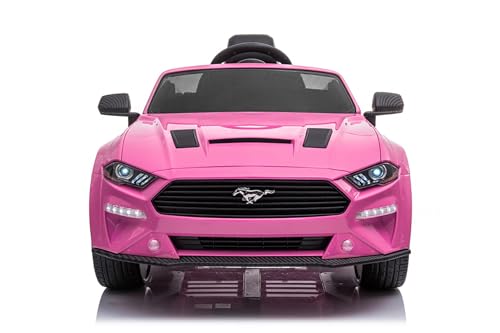 Kinder Elektro Auto Drift Version Ford Mustang 2X 45W 24V 7Ah 2.4G RC, Farbe:Pink von Kidcars