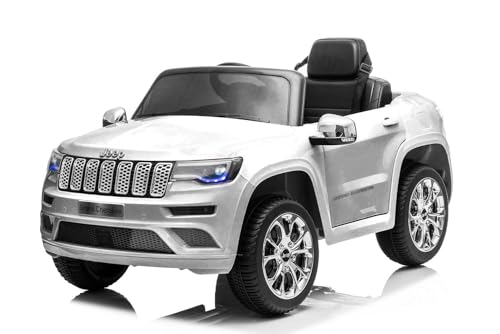 Lizenz Kinder Elektro Auto Jeep Grand Cherokee 2X 35W 12V 7Ah 2.4G RC, Farbe:Weiss von Kidcars