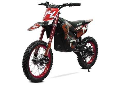 Nitro Motors E-Dirtbike 1300W Tiger Lithium 13Ah 14/12 Brushless DLX, Farbe:Rot von Kidcars