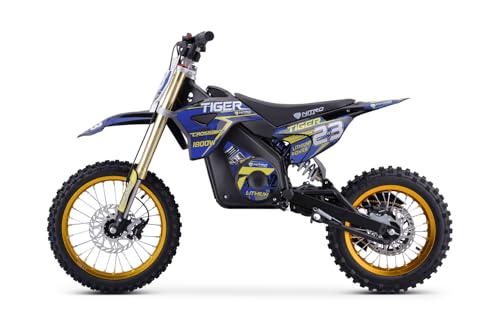 Nitro Motors E-Dirtbike 1800W 48V Tiger Lithium 13Ah 14/12 brushless Deluxe, Farbe:Blau von Kidcars