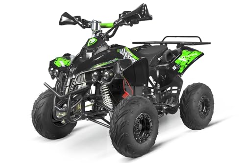 Nitro Motors Warrior Eco Midi Quad 1000W 48V 7 Zoll ATV Kinderquad Pocket Cross, Farbe:Grün von Kidcars