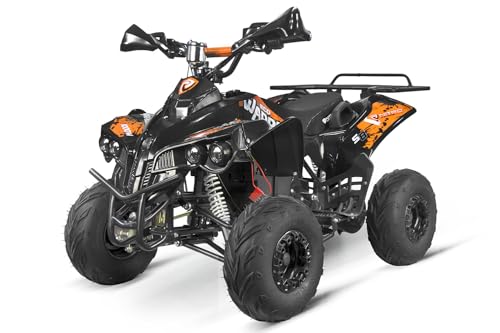 Nitro Motors Warrior Eco Midi Quad 1000W 48V 7 Zoll ATV Kinderquad Pocket Cross, Farbe:Orange von Kidcars