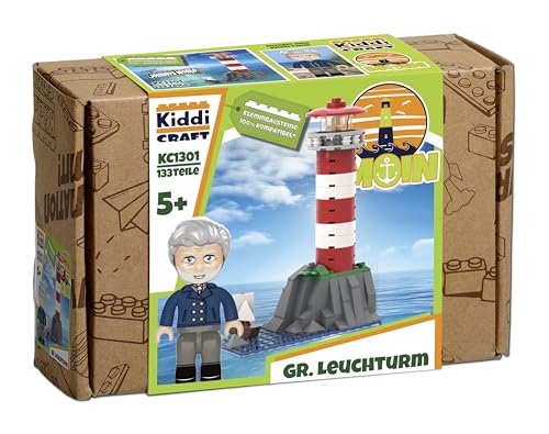 Kiddicraft KC1301 Großer Leuchtturm - Klemmbausteine Set Moin, maritim von Kiddicraft