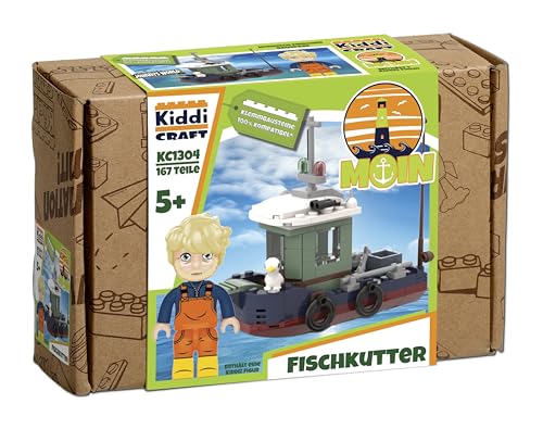 Kiddicraft KC1304 Fischkutter - Klemmbausteine Set Moin, maritim, Boot von Kiddicraft