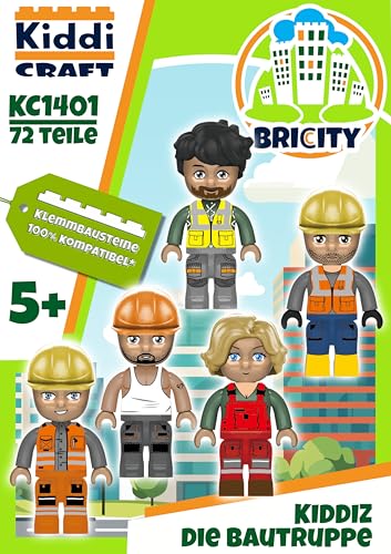 Kiddicraft KC1401 KIDDIZ Figuren-Pack Bautruppe - Klemmbausteine von Kiddicraft