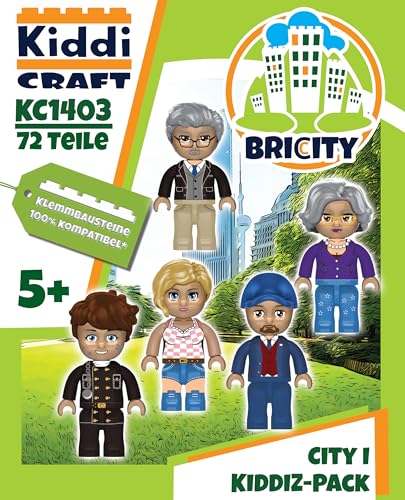 Kiddicraft KC1403 KIDDIZ Figuren-Pack City I - Klemmbaustein-Figuren von Kiddicraft