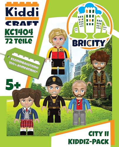 Kiddicraft KC1404 KIDDIZ Figuren-Pack City II - Klemmbaustein-Figuren von Kiddicraft