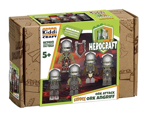 Kiddicraft KC1409 KIDDIZ Figuren-Pack: Ork Angriff - Klemmbausteine Figuren: Fantasy von Kiddicraft