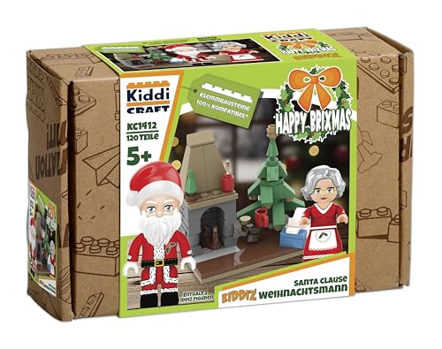 Kiddicraft KC1412 KIDDIZ Figuren-Pack: Weihnachtsmann - Klemmbaustein-Figuren von Kiddicraft