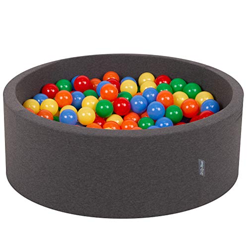 KiddyMoon Bällebad 90X30cm/200 Bälle ∅ 7Cm Bällepool Mit Bunten Bällen Für Babys Kinder Rund, Dunkelgrau:Gelb/Grün/Blau/Rot/Orange KiddyMoon Bällebad 90X30cm/200 Bälle ∅ 7Cm Bällepool Mit Bunten Bällen Für Babys Kinder Rund, Dunkelgrau:Gelb/Grün/Blau/Rot/Orange von KiddyMoon