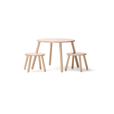 Kids Concept® Tisch und zwei Hocker, apricot von Kids Concept®