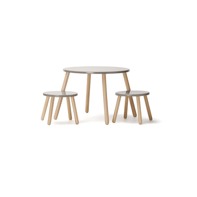 Kids Concept® Tisch und zwei Hocker, hellbraun von Kids Concept®