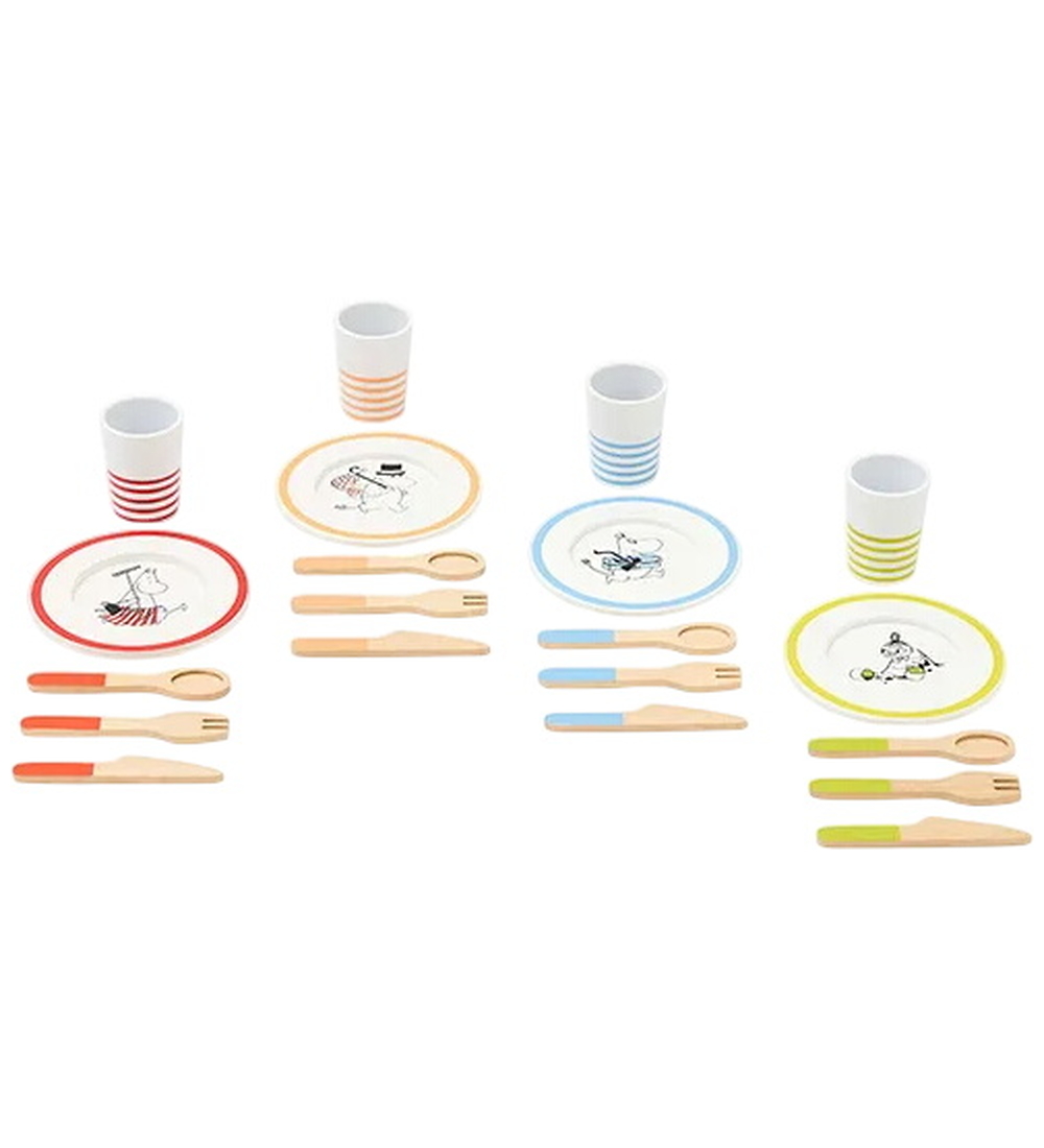 Kids Concept Geschirr - Holz - Weiß/Mehrfarbig m. Mumin - Kids Concept - One Size - Spielzeug Kids Concept Geschirr - Holz - Weiß/Mehrfarbig m. Mumin - Kids Concept - One Size - Spielzeug von Kids Concept