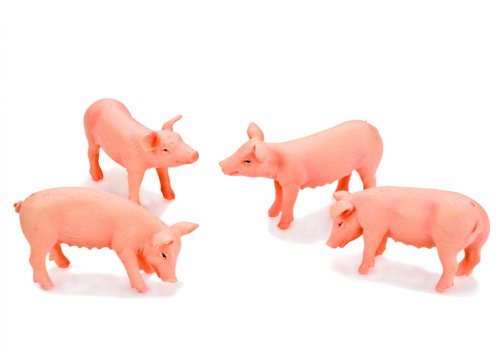 Kidsglobe 571905 - Farm Animal Schwein-Set, 4 Stück von Kids Globe