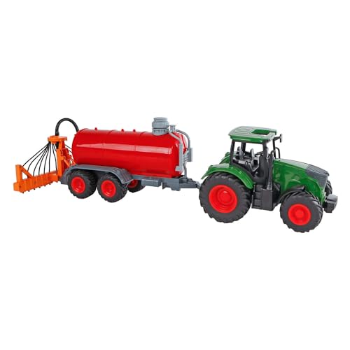 Kids Globe Farming Tractor met giertank groen/Rood 49cm 540521 von Kids Globe