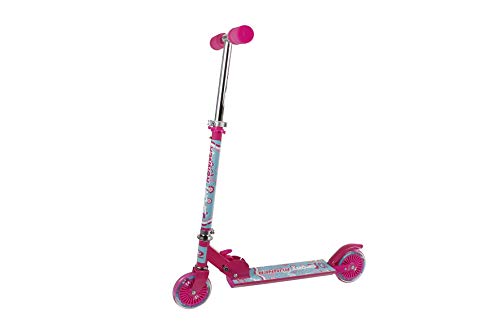 Kids Globe Street Rider Aluscooter (Roller, Tretroller, City Roller) mit ABEC 7 Lagern, rosa mit Blumenmuster, klappbar - 720287 von Kids Globe