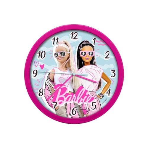 Barbie KL87045 Wanduhr, Farbig, 25 cm von Kids Licensing