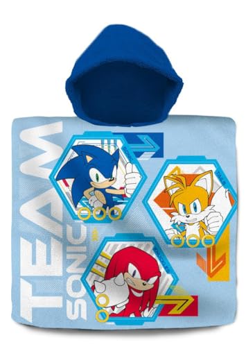 Kids Licensing Badeponcho (60x60cm, Baumwolle), Sonic the Hedgehog von Kids Licensing