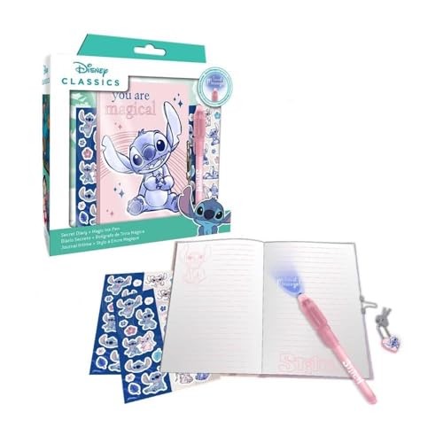 Stitch Tagebuch Set mit Schloss und Zauberstift, Disney von Kids Licensing