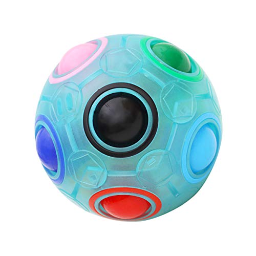 KidsPark Magic Ball Regenbogen Ball Zauberwürfel 3D Puzzle Ball Speed Cube Würfel Regenbogenball Toy Pädagogische Spielzeug Leuchtend von KidsPark