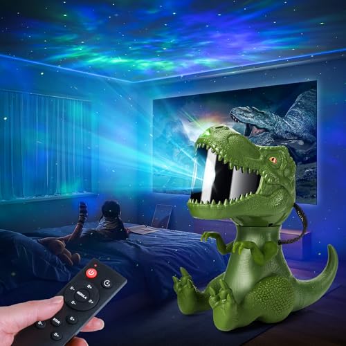 Kidsjoy Sternenhimmel Projektor Kinder, Dinosaurier Spielzeug ab 10 Jahre Junge, 360°Drehbar Dino Lampe mit Fernbedienung, Geschenke Junge 10+ Jahre Dinosaurier Nachtlicht Kinderzimmer Deko von Kidsjoy