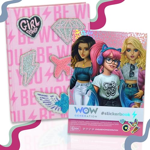 Wow Generation: Notizbuch mit austauschbaren Patches + Sticker-Set – Kreativer Spaß für jeden Tag! von Kidstell