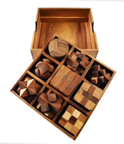 Holz-Puzzle-Box-Sets enthalten 3D-Denksportaufgaben, Logik-Puzzles und ineinandergreifende Spiele für Erwachsene und Jugendliche – ein Geschenk, das Ihrer Einrichtung Spaß verleiht von Kidypool