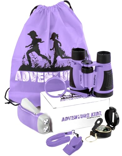 Adventure Kidz - Outdoor Exploration Kit, Kinder Spielzeug Fernglas mit Tasche, Taschenlampe, Kompass, Fuchspfeife, Lupe, Rucksack Tolles Kinderset für Camping, Wandern, STEM, Pretend Play Adventure Kidz - Outdoor Exploration Kit, Kinder Spielzeug Fernglas mit Tasche, Taschenlampe, Kompass, Fuchspfeife, Lupe, Rucksack Tolles Kinderset für Camping, Wandern, STEM, Pretend Play von Kidz@Play