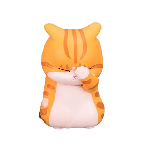 2 Zoll Mini Facepalm Für Katze Figuren Interaktive Realistische Statue Figur Kapsel Spielzeug Simulation Miniatur Mini Katze Spielzeug Für Mädchen Kinder von KieTeiiK